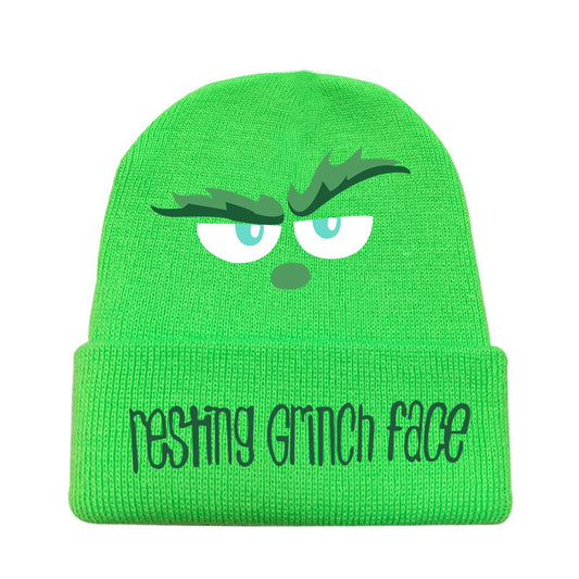 Bonnet Grinch 🎄 Hiver chaud & humour garanti