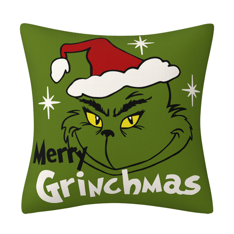 Housse de Coussin de Noël Grinch 🎄  Humeur festive & déco drôle