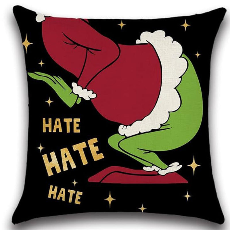Housse de Coussin Grinch 🎄  Déco de Noël drôle & festive
