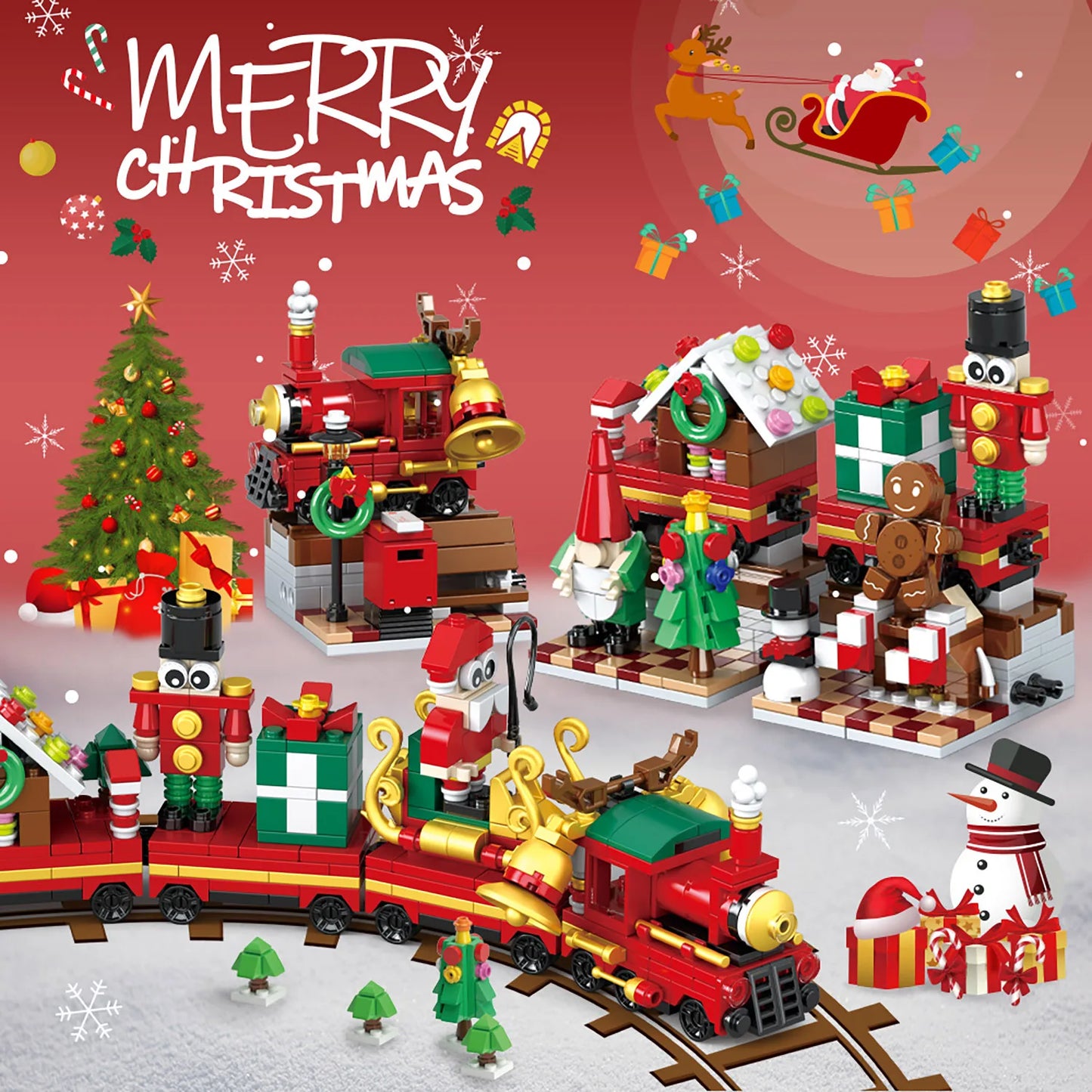 🎅 Calendrier de l’Avent Noël LEGO Style  24 Mini Constructions Festives 🎁