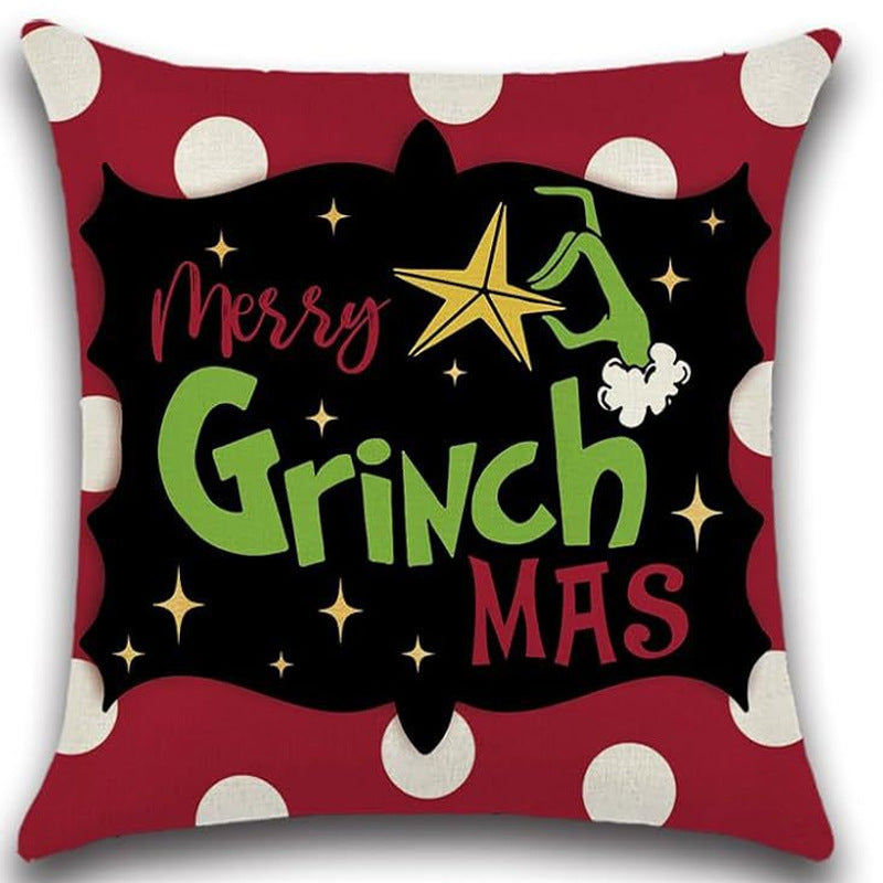 Housse de Coussin Grinch 🎄  Déco de Noël drôle & festive