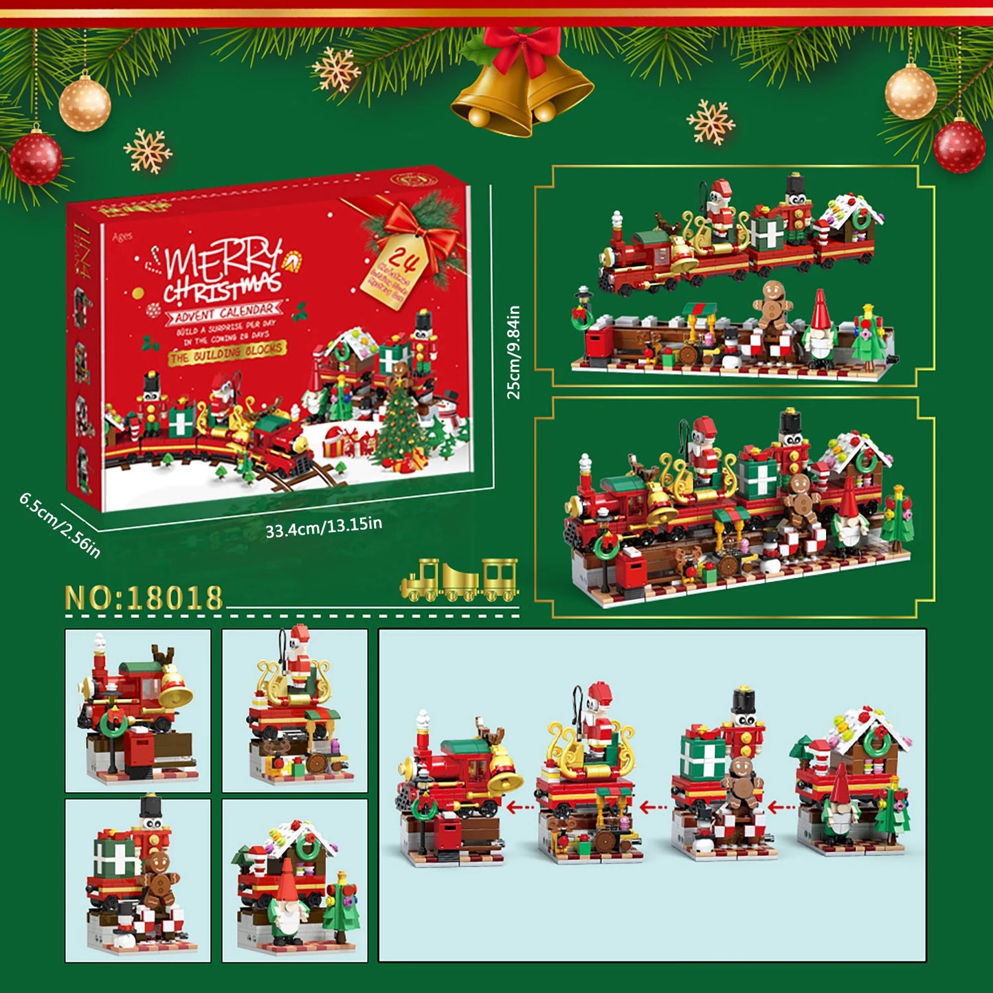 🎅 Calendrier de l’Avent Noël LEGO Style  24 Mini Constructions Festives 🎁
