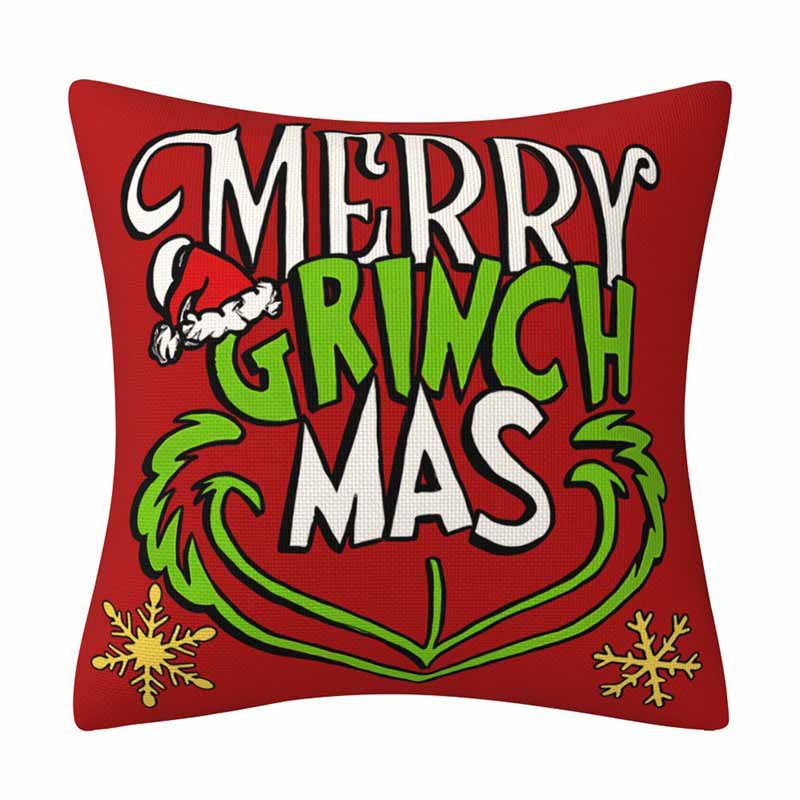 Housse de Coussin Grinch 🎄  Déco de Noël drôle & festive